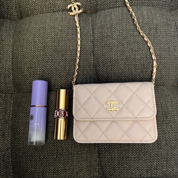 Chanel 21B Light Purple Mini Coco Chain clutch - Picture 9 of 13